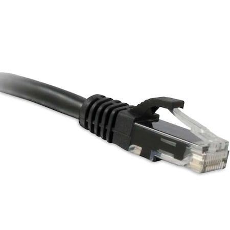 Enet Cat6 Black 1 Foot Patch Cable W/ Snagless Molded Boot (Utp)